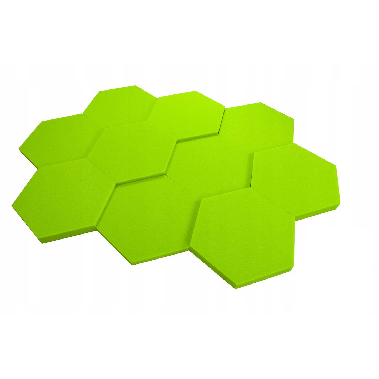 Akustický panel Hexagon zelená 50x50cmx3cm samozhášavá nehorľavá pena karus