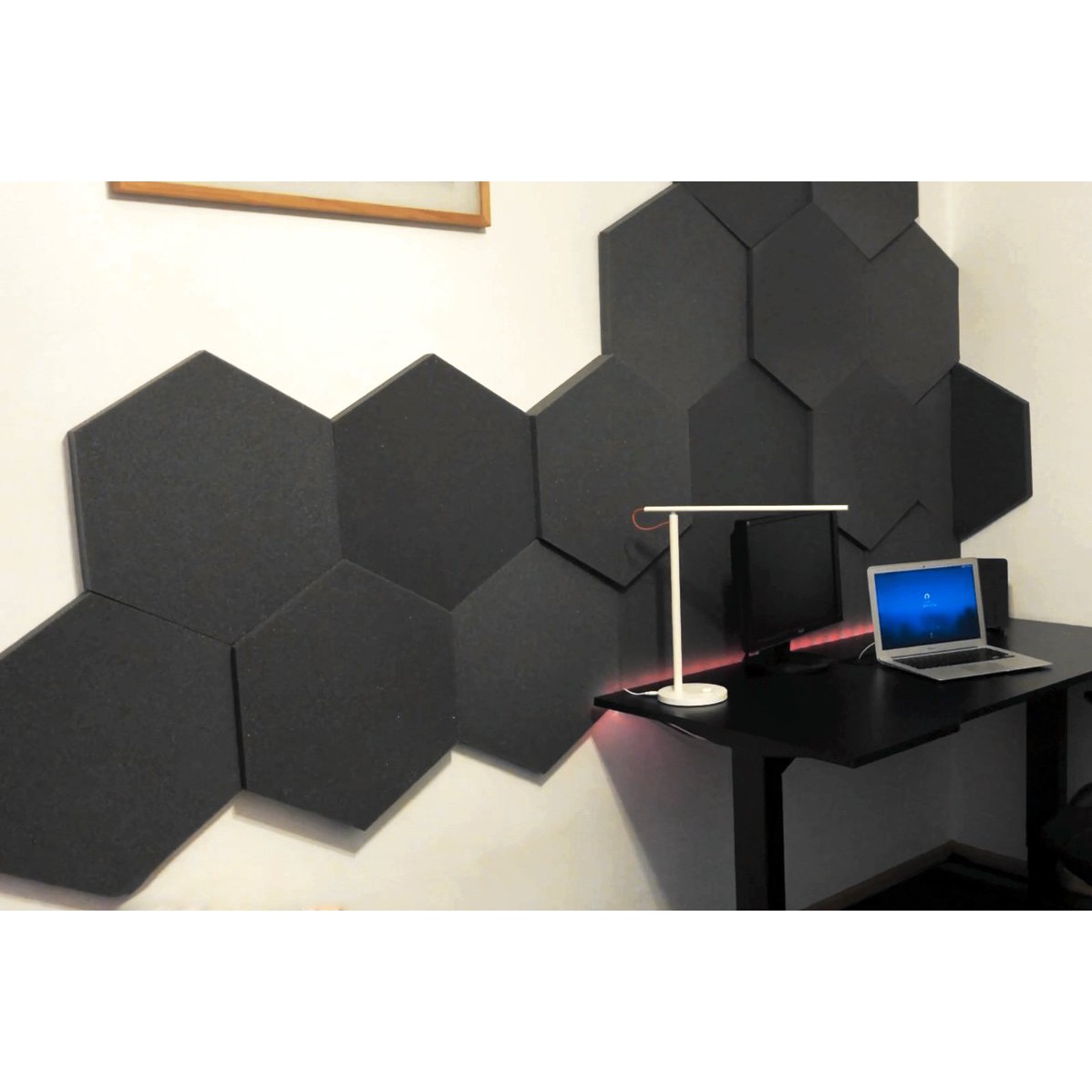 Akustický panel Hexagon zelená 50x50cmx3cm samozhášavá nehorľavá pena karus