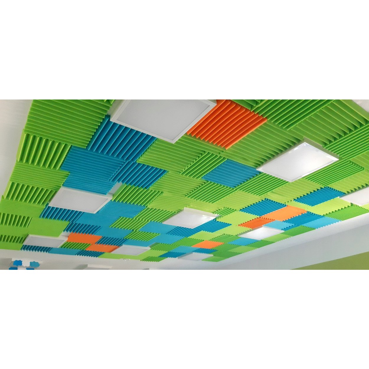 Akustický panel 50x50x5cm oranžový samozhášavý nehorľavý karus