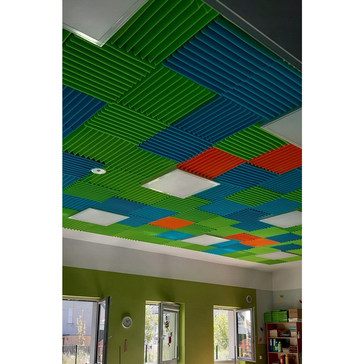Akustický panel 50x50x5cm oranžový samozhášavý nehorľavý karus