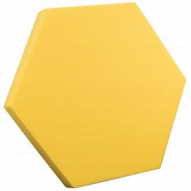 Akustický panel 50x50x5cm žltá samozhášavá nehorľavá pena Hexagon