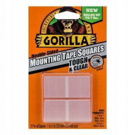 Obojstranná lepiaca páska 24ks priehľadná 25mmx25mm Gorilla
